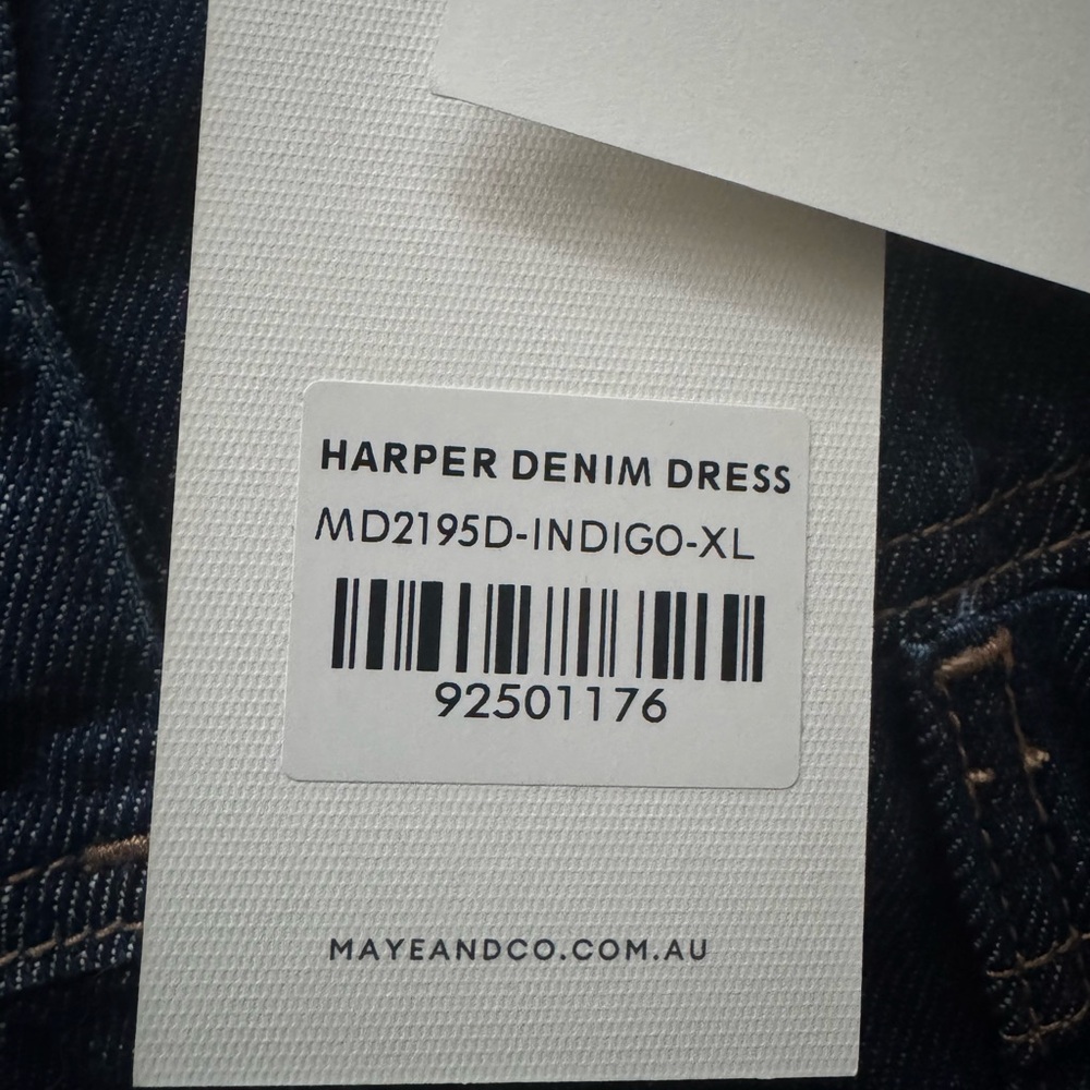 NWT Maye Harper Denim Midi Dress XL - Picture 10 of 12